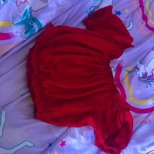 Red crop top